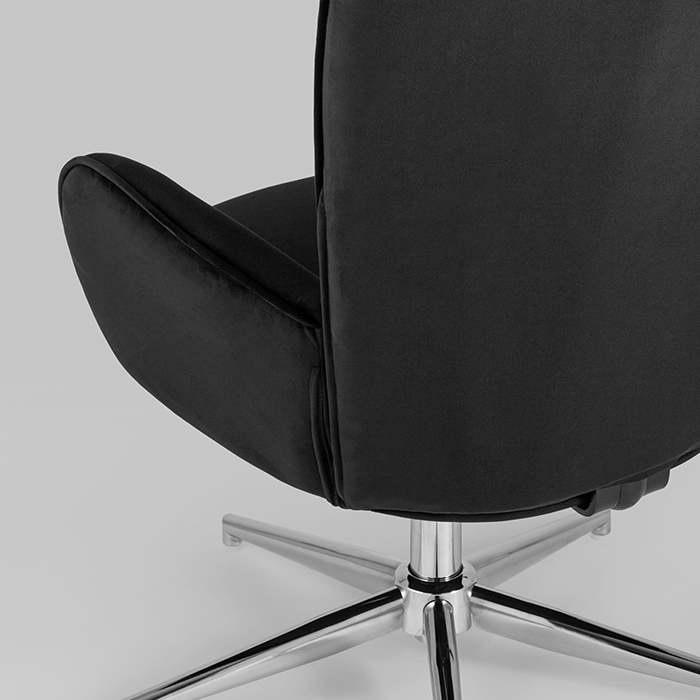 Кресло регулируемое Филадельфия велюр чёрное Stool Group FUCHS HLR-80