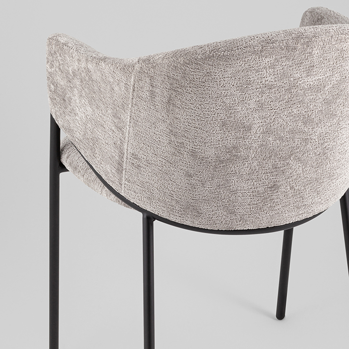 Стул Carmel серый Stool Group DC-3091 3014-17 black legs