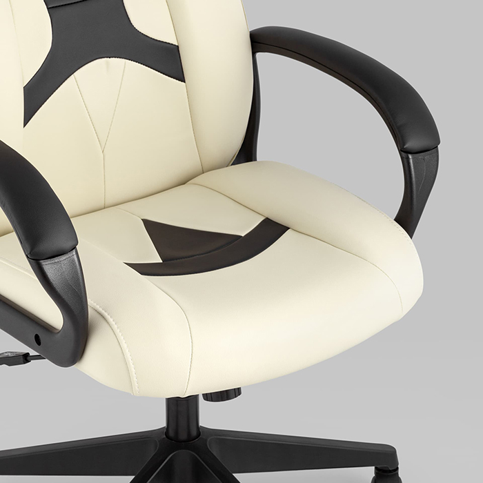Кресло игровое TopChairs ST-Cyber 8 белый/чёрный Stool Group ST-CYBER 8 WHITE