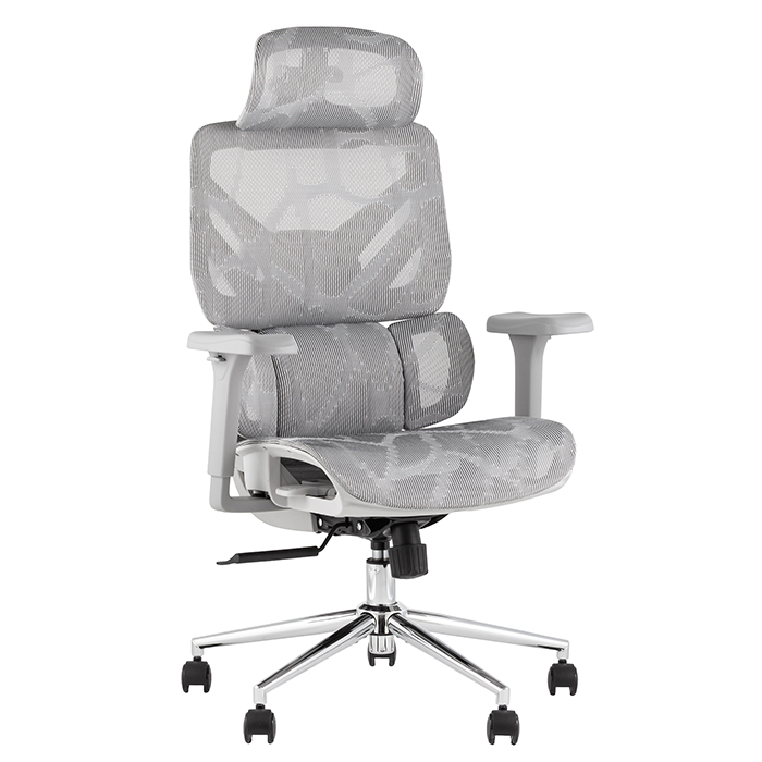 Кресло офисное TopChairs Structo серая сетка Stool Group ZR-25W1301
