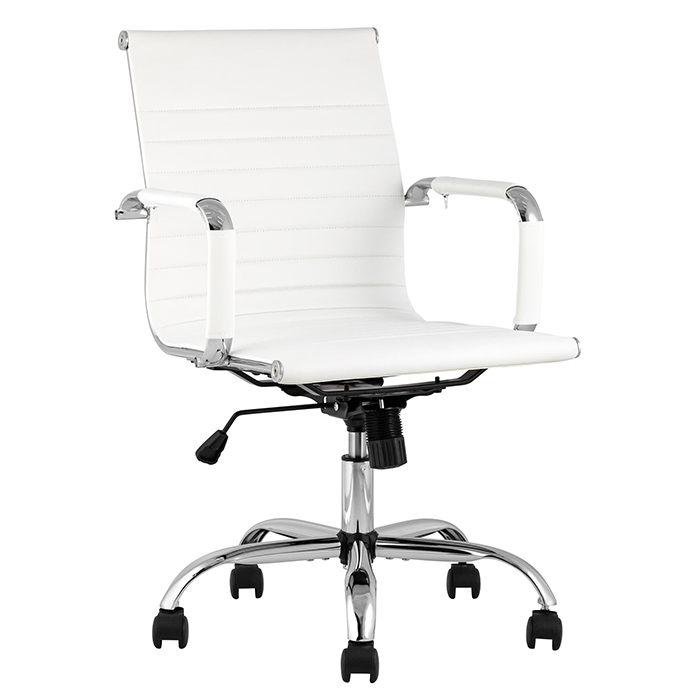 Кресло офисное TopChairs City белый Stool Group D-101 white