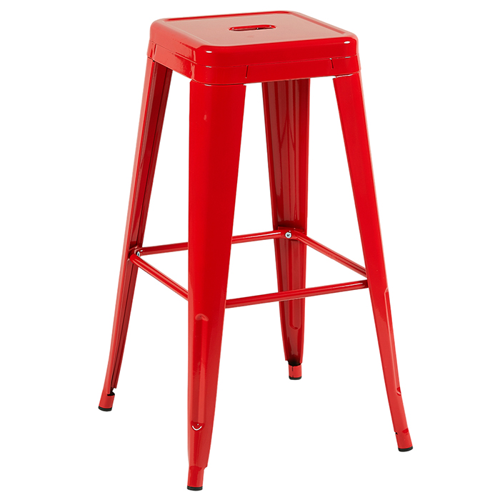 Комплект барных стульев Tolix красный (4 шт) Stool Group YD-H765 KD LG-03 X4