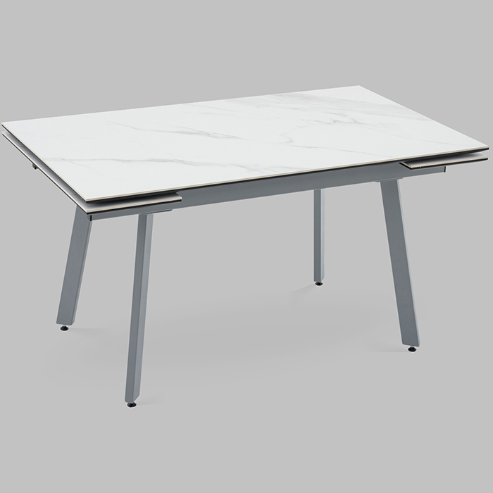 Стол Тайл 140-200х85 см керамика Snow white подстолье серый Stool Group AV 2126-1400/800-170105-7004