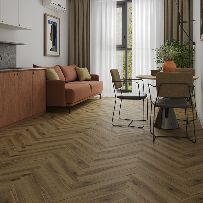 Ламинат Дуб Лира Herringbone Elegant Strong Norland LF304-40