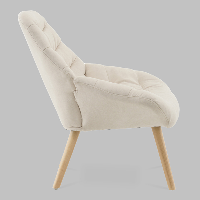 Кресло Олби Страйпс белый Stool Group QH-2805K 263-1 light beige