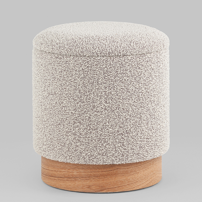 Пуф с ящиком Холли XS букле бежевый Stool Group 21B810BCB-S BCB-2