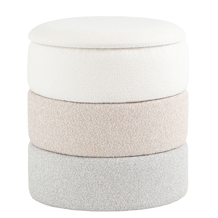 Пуф с ящиком Hive S букле бежевый Stool Group 19A240L LX-8-9-10