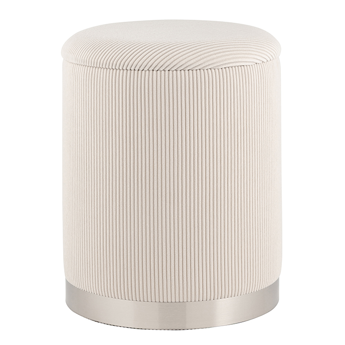 Пуф Эмили с ящиком вельвет молочный Stool Group 19A205CG-2