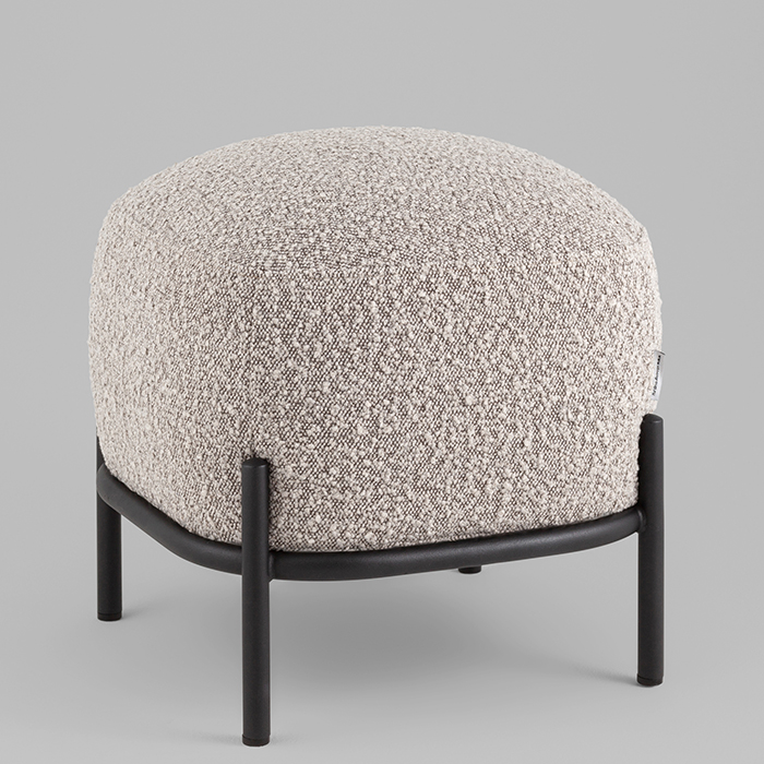 Пуф Стоун букле серо-бежевый Stool Group vd-pf-stone-tr-grey