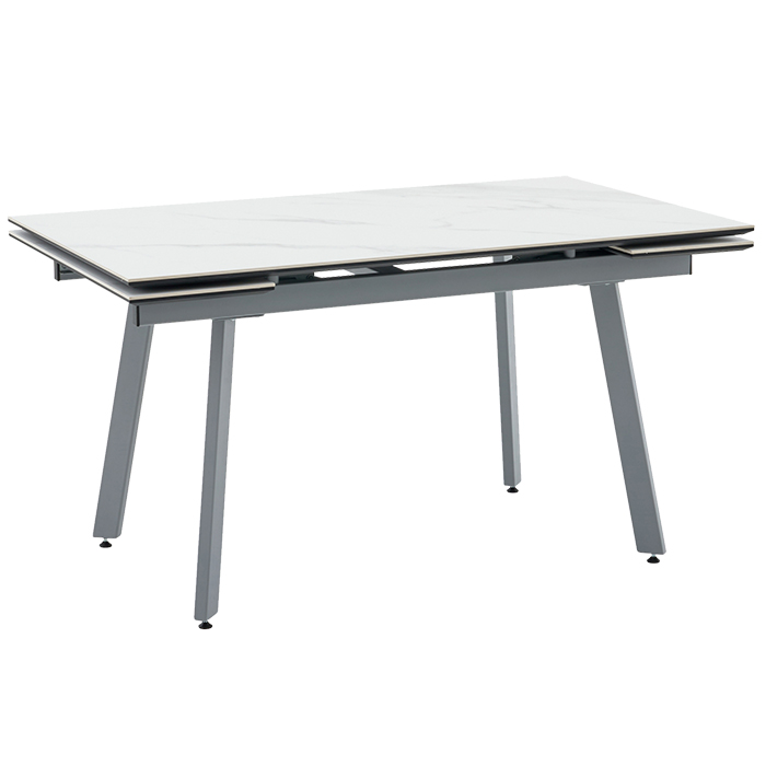 Стол Тайл 140-200х85 см керамика Snow white подстолье серый Stool Group AV 2126-1400/800-170105-7004