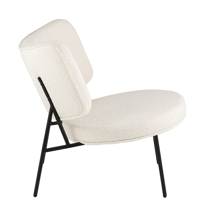 Кресло District Lounge букле белый Stool Group LV-101-S000-01