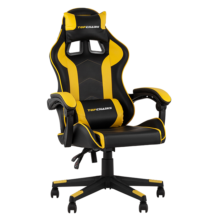 Кресло игровое TopChairs Shadow чёрно-жёлтый Stool Group GF-8079 black+yellow