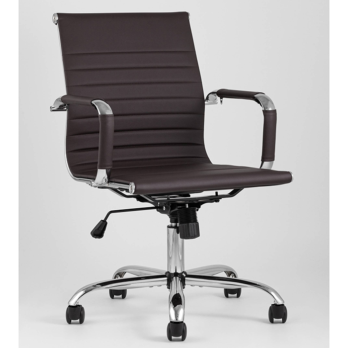 Кресло офисное TopChairs City коричневый Stool Group D-101 brown