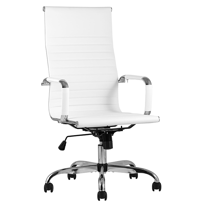 Кресло офисное TopChairs City белое Stool Group D-101H white