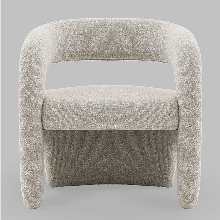 Кресло-лаунж Bones серебристый Stool Group FDC5014 Monet Silver