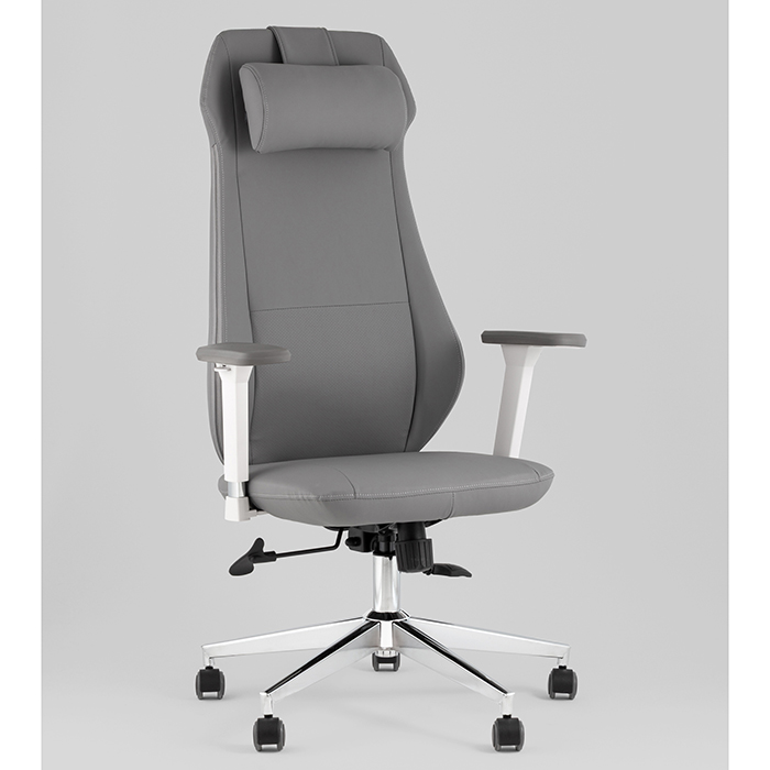 Кресло офисное TopChairs Trophey серый Stool Group DD-001-CH grey