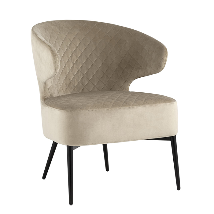 Кресло-лаунж Royal велюр бежевый Stool Group vd-royal-b5