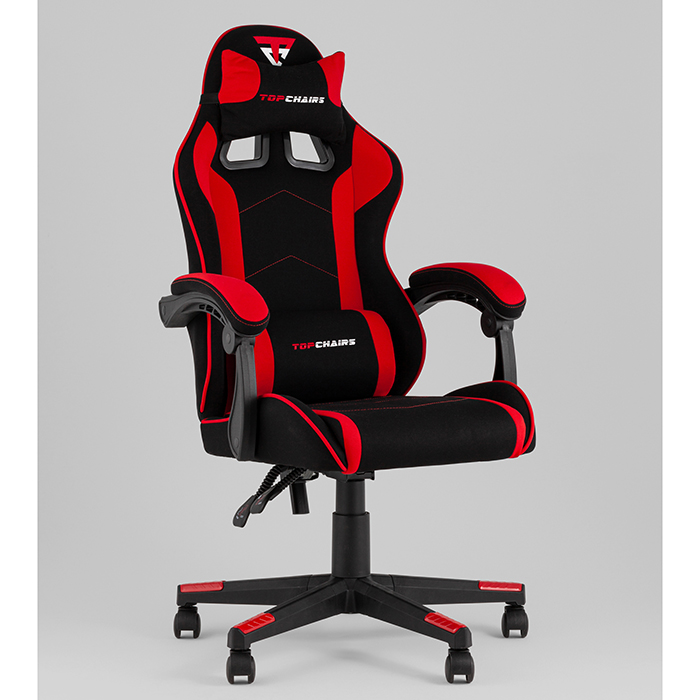 Кресло игровое TopChairs Shadow чёрно-красный Stool Group GF-8079 TT701+TT703