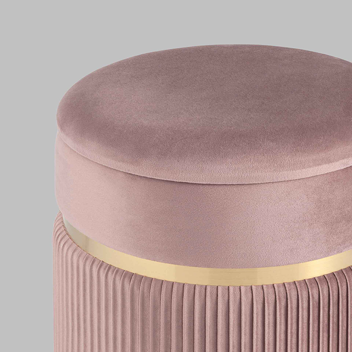Пуф Миранда с ящиком велюр розовый Stool Group 19B352VA-8167-30
