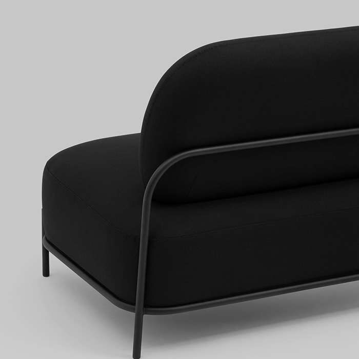 Диван Стоун рогожка черный Stool Group vd-dv-stone-f14