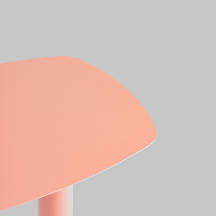 Журнальный столик Eanna L металл коралловый Stool Group MT-190L DB-011