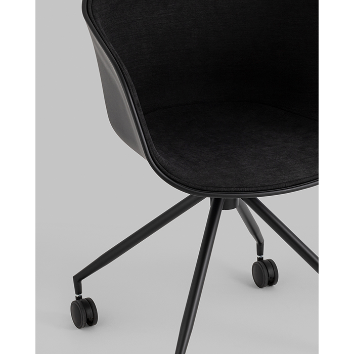 Кресло офисное Libra рогожка чёрный Stool Group SL-7040ZB bl-bl