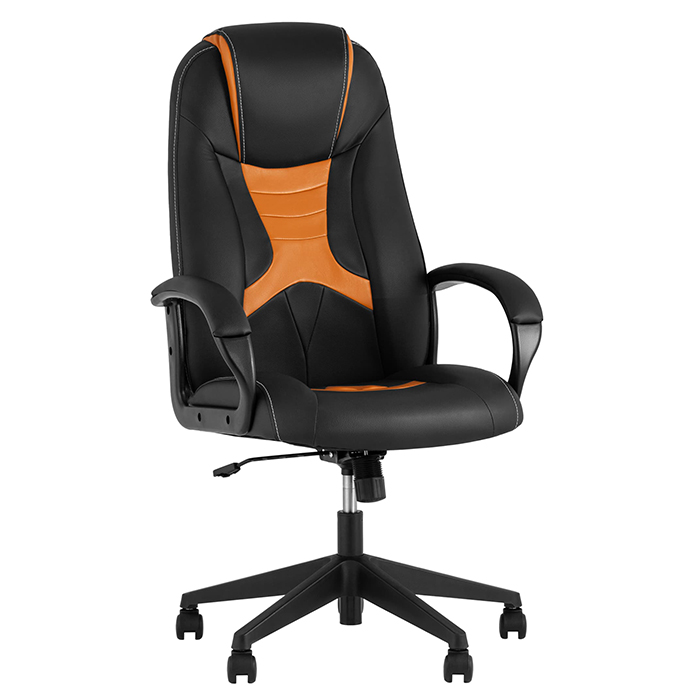 Кресло игровое TopChairs ST-Cyber 8 чёрный/оранжевый Stool Group ST-CYBER 8 ORANGE