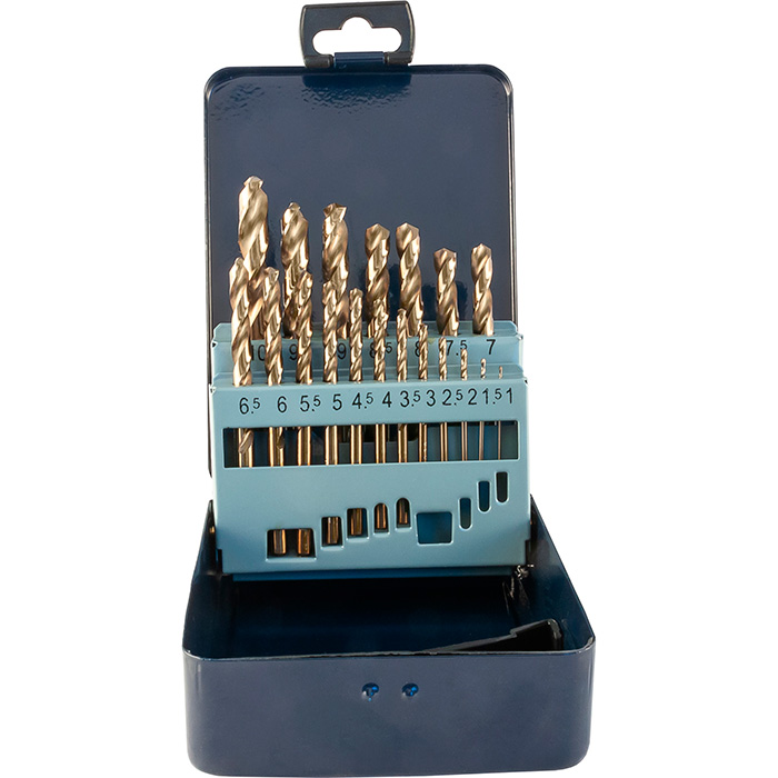 Набор спиральных сверл по металлу HSS TiN 1-10 мм (19 шт) Thorvik TDBS19K5