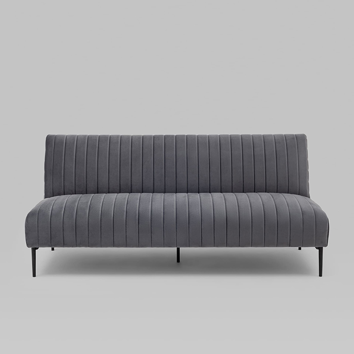 Диван прямой Дрезден велюр серый Stool Group vd-drezden-b27