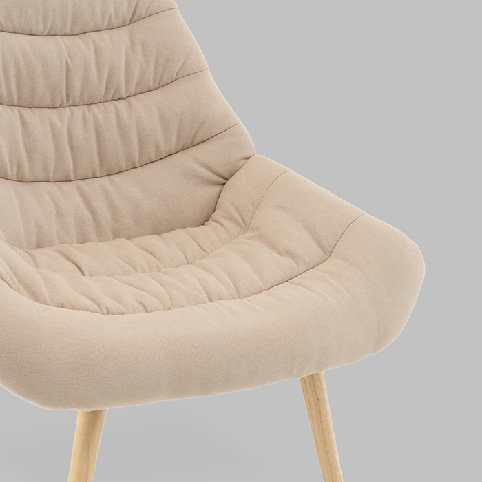 Кресло Олби Страйпс бежевый Stool Group QH-2805K 263-2 dark beige