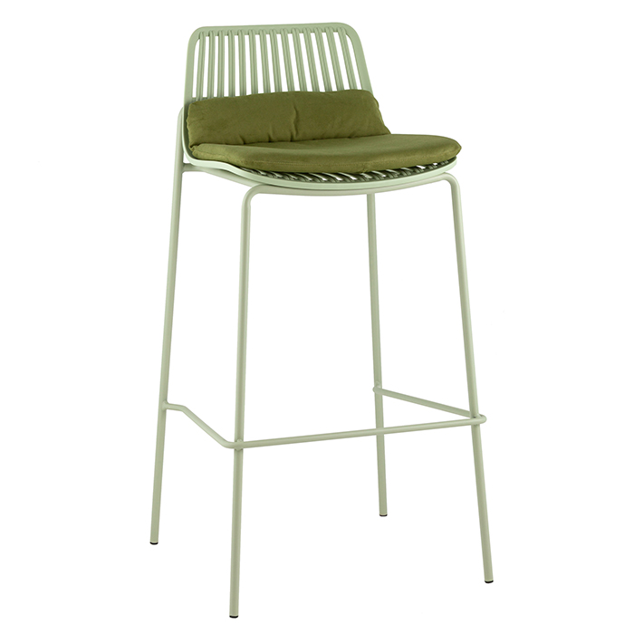 Стул барный Louran с подушкой зелёный Stool Group D-012H-75 green