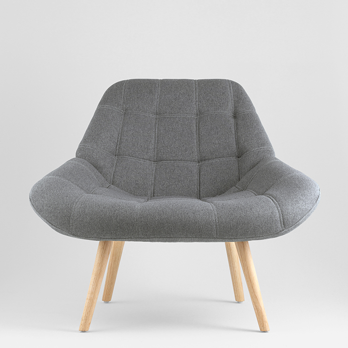 Кресло Олби Квадро серый Stool Group QH-8927K 875-18 grey