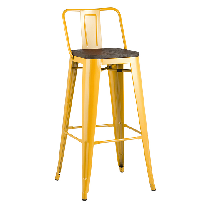 Стул барный Tolix жёлтый Stool Group YD-H765E-W LG-06