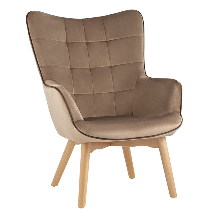 Кресло Манго велюр бежевый Stool Group MANCO HLR-31