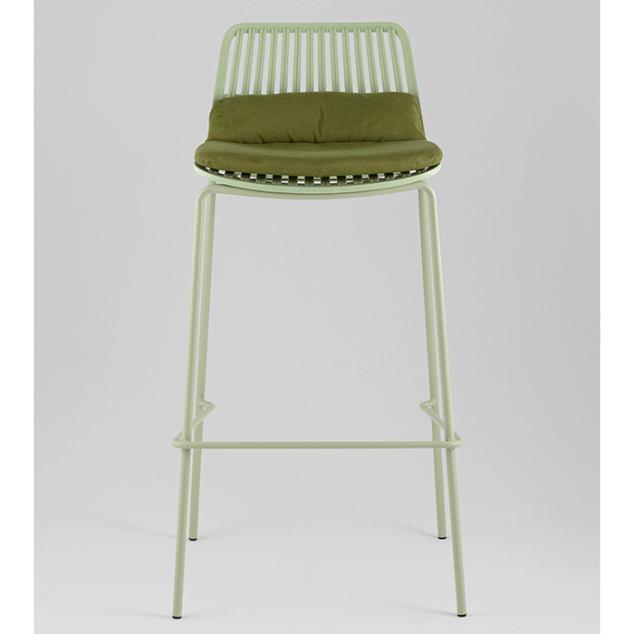 Стул барный Louran с подушкой зелёный Stool Group D-012H-75 green