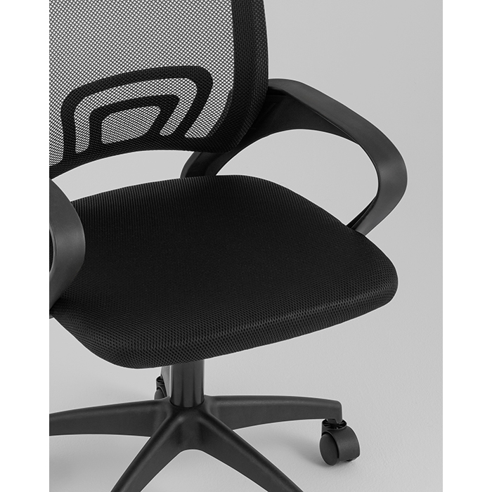 Кресло офисное TopChairs Simple чёрный Stool Group OUE-2501 black