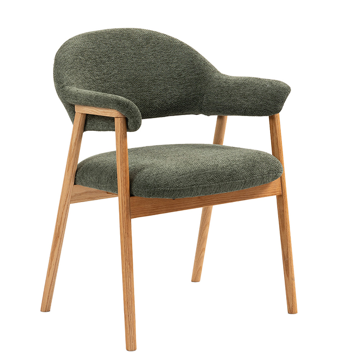 Комплект стульев Tavu зелёный с деревянными ножками (2 шт) Stool Group DM4774 OTE-S-355 GREEN X2