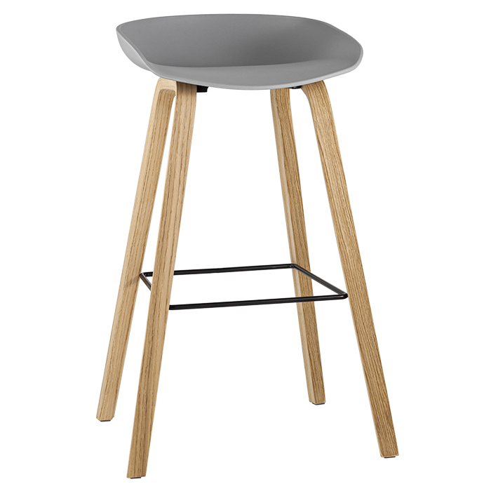 Комплект барных стульев Libra серый с деревянными ножками (2 шт) Stool Group 8319 GREY BOX