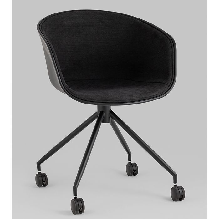 Кресло офисное Libra рогожка чёрный Stool Group SL-7040ZB bl-bl