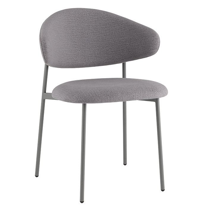 Стул Evan велюр серый каркас серый Stool Group LV-125-E86-7005