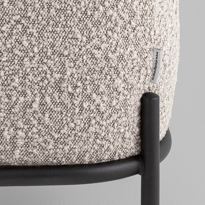 Пуф Стоун букле серо-бежевый Stool Group vd-pf-stone-tr-grey