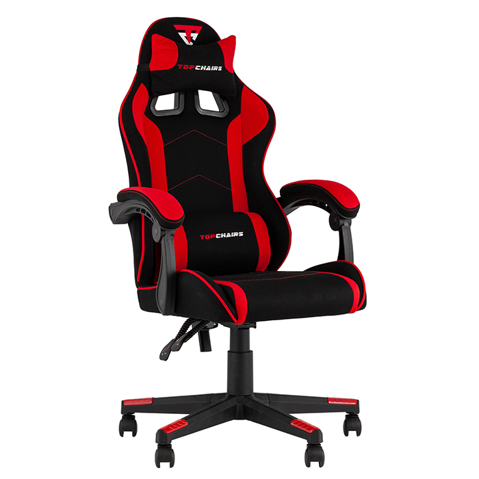 Кресло игровое TopChairs Shadow чёрно-красный Stool Group GF-8079 TT701+TT703