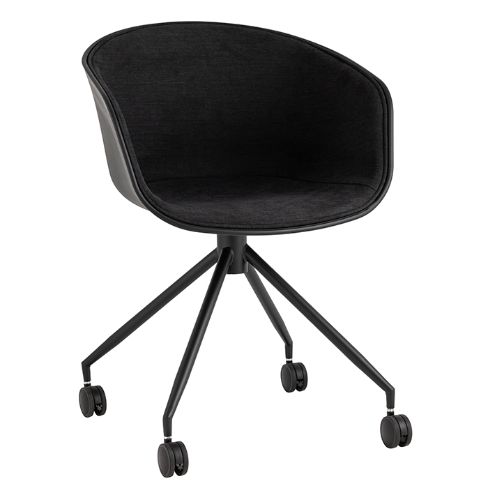 Кресло офисное Libra рогожка чёрный Stool Group SL-7040ZB bl-bl