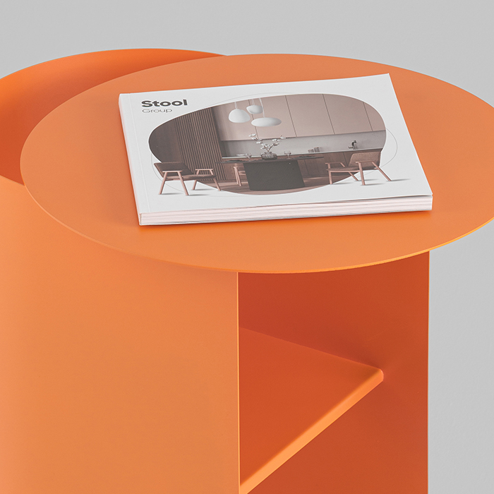 Журнальный столик Floire металл оранжевый Stool Group MT-143 DB-009