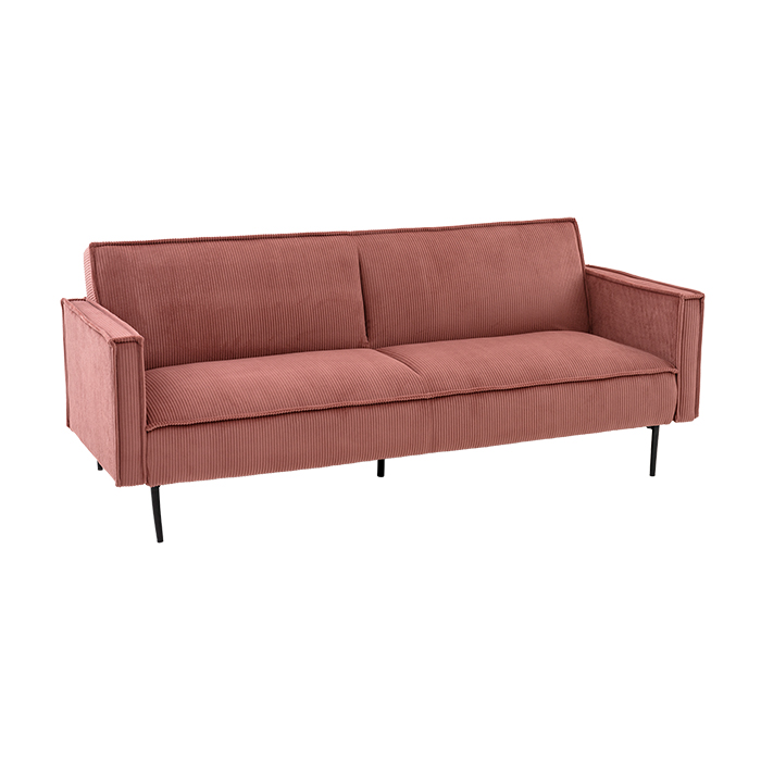 Диван прямой Кассель велюр рельефный коралловый Stool Group vd-cassel-cl-coral