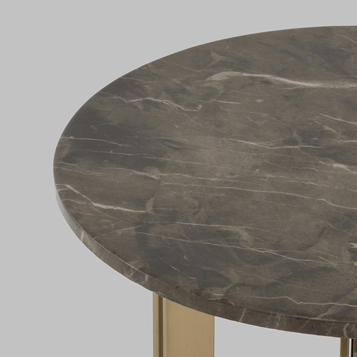 Журнальный столик Кассия D60 темная керамика Stool Group EET-292-BRCGS-brown 5105-9