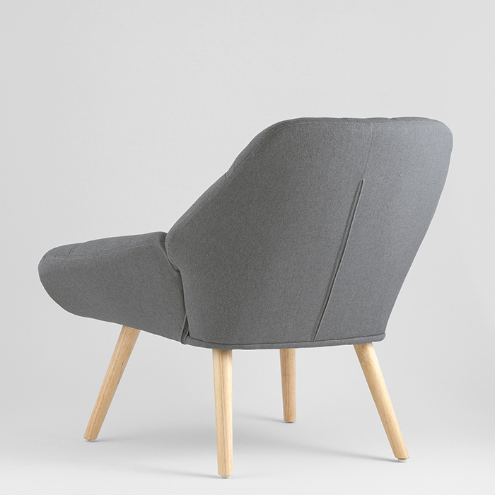 Кресло Олби Квадро серый Stool Group QH-8927K 875-18 grey