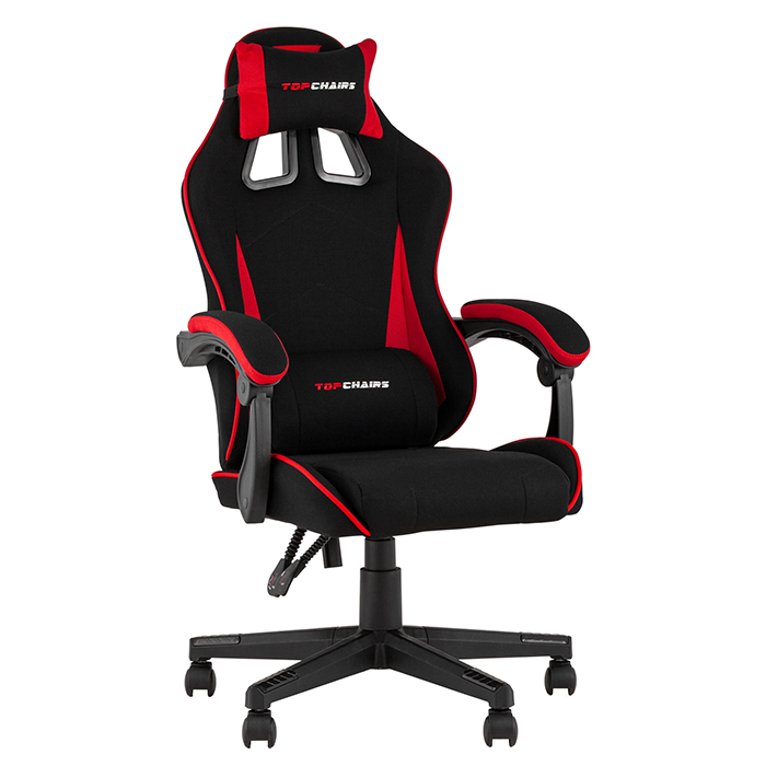 Кресло игровое TopChairs Phantom чёрно-красный Stool Group GF-D80 TT701+TT703