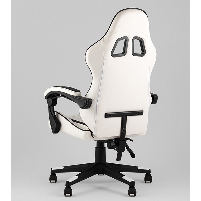 Кресло игровое TopChairs Shadow бело-чёрный Stool Group GF-8079 white+black
