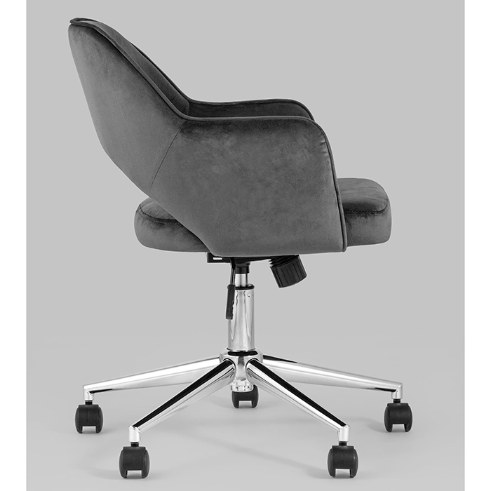Кресло офисное Кларк велюр серый Stool Group CLARKSON GREY CHROME